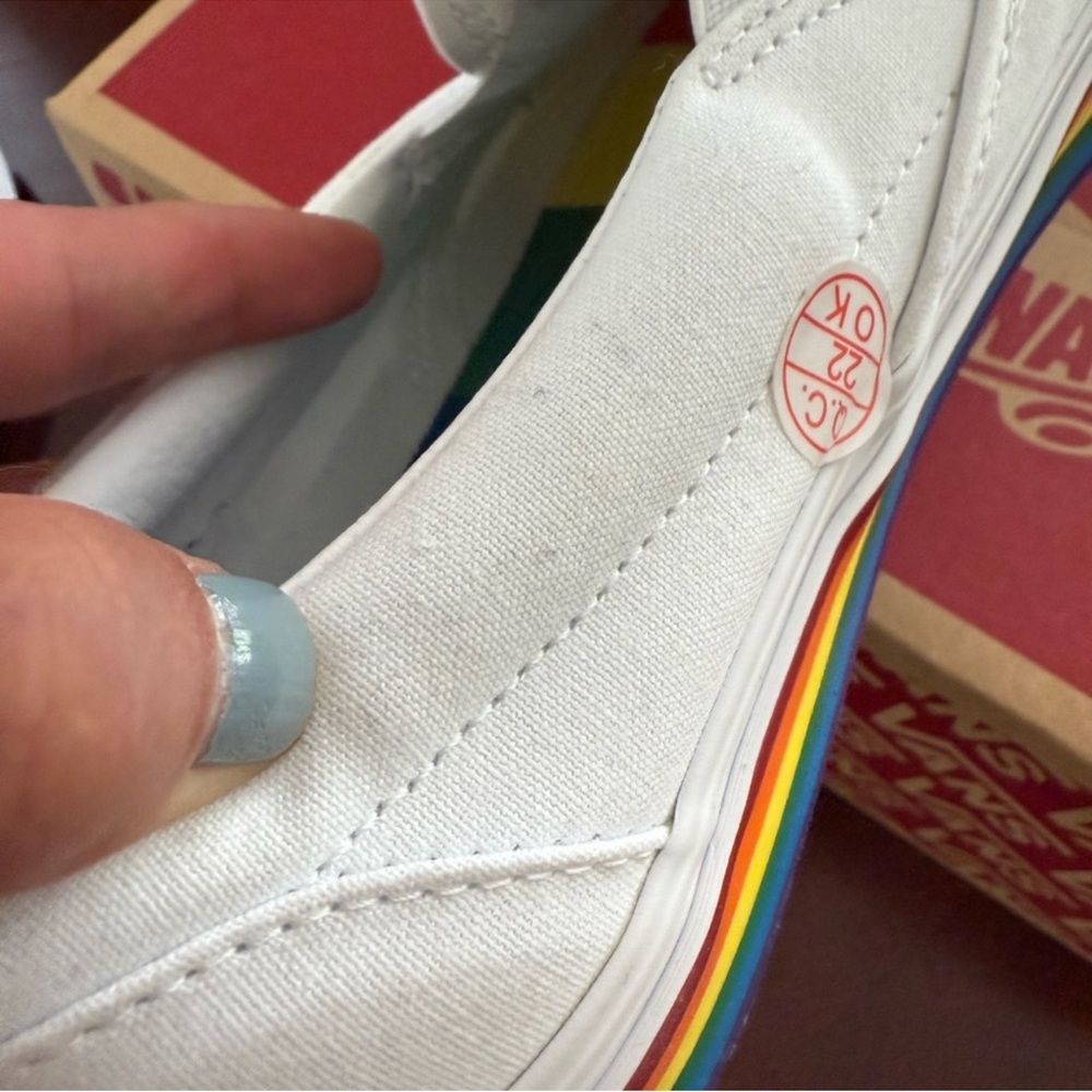 Vans Classic SlipOns Size 9.5
Never used but has minor stains - Picture 7 of 8
